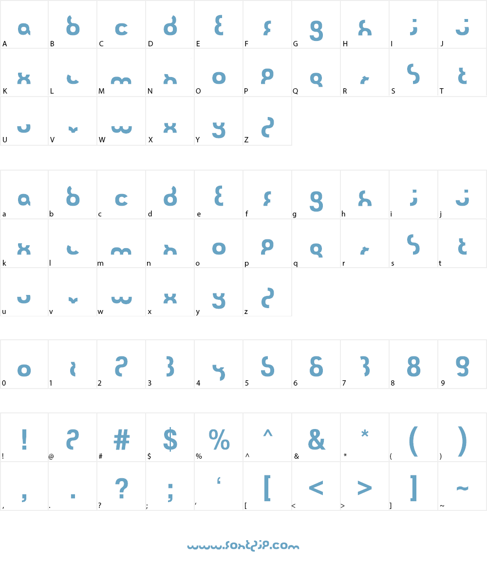 Duo Circle Font Character
